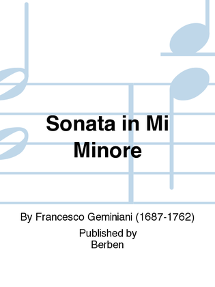 Sonata in Mi Minore
