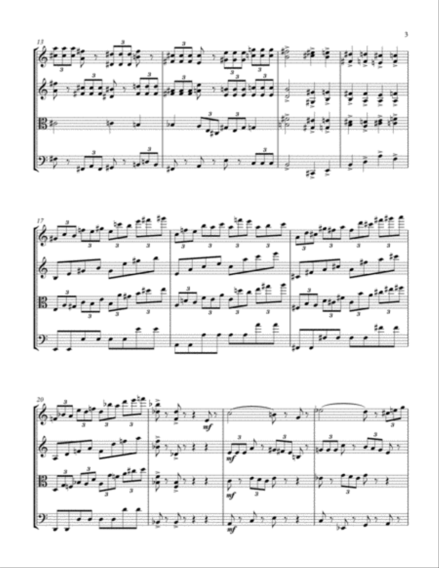 String Quartet No.19 String Quartet scores gallery preview page 3