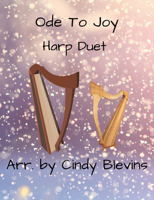 Book cover for Ode to Joy, for Harp Duet