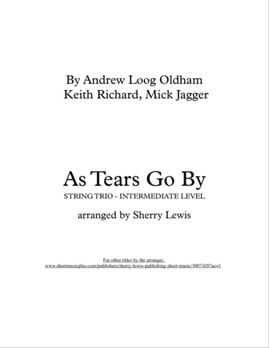 As Tears Go By String Trio scores gallery preview page 2