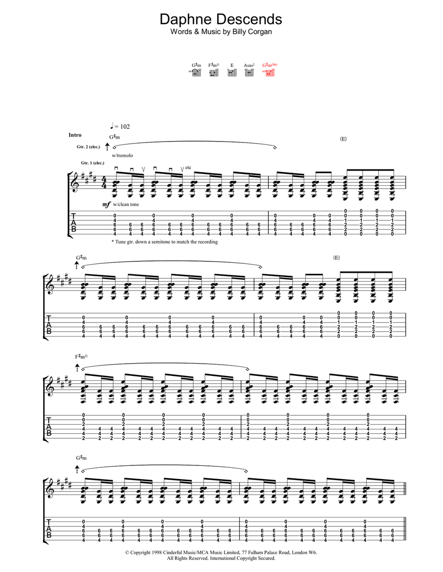 Daphne Descends Acoustic Guitar scores gallery preview page 1