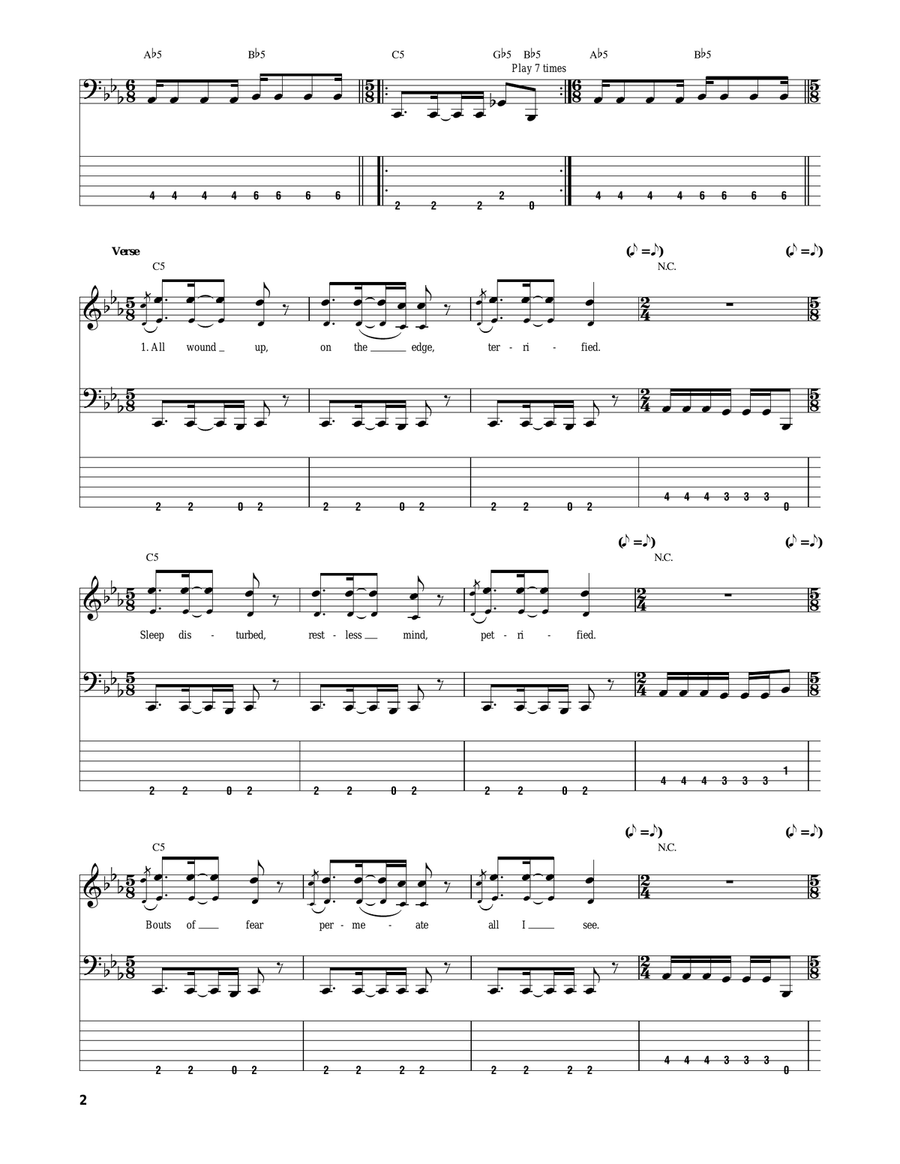 Panic Attack Acoustic Guitar scores gallery preview page 2