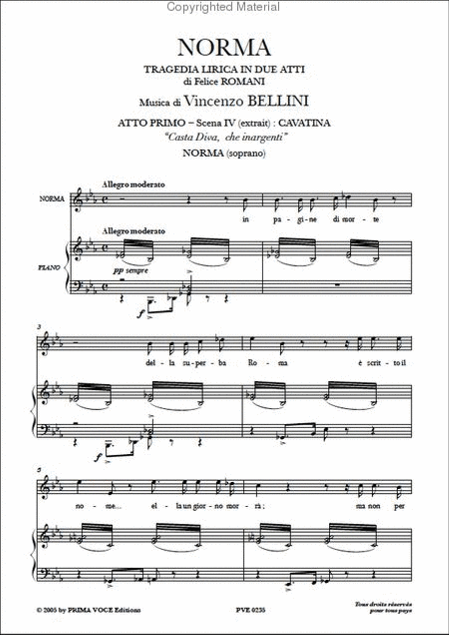 Casta Diva, che inargenti from Norma Soprano Voice scores gallery preview page 2