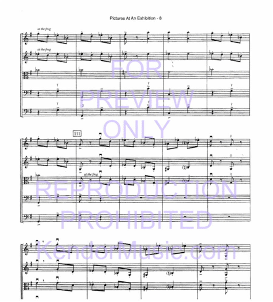 Pictures At An Exhibition String Orchestra scores gallery preview page 11