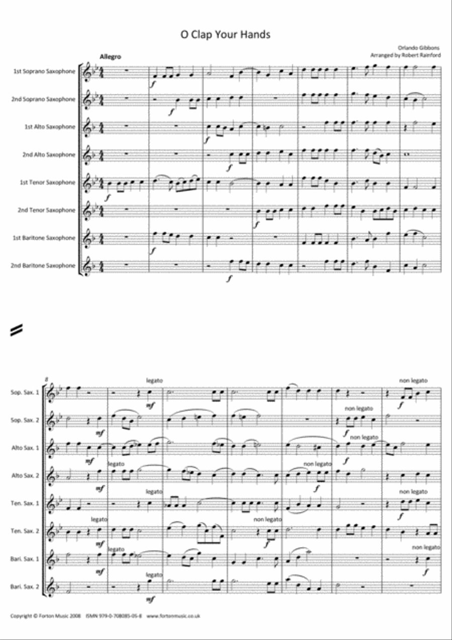 O Clap Your Hands O Clap Your Hands Chamber Music scores gallery preview page 2