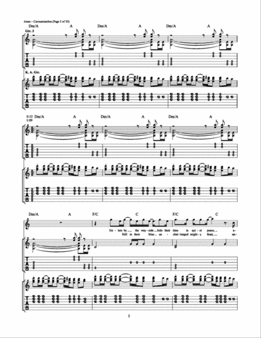 Carouselambra Electric Guitar scores gallery preview page 2