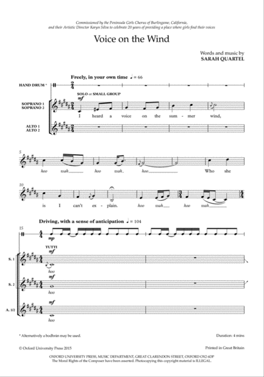 Voice on the Wind SSAA scores gallery preview page 2
