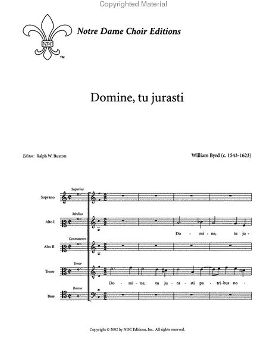 Domine, tu jurasti A Cappella scores gallery preview page 2