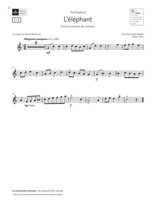 L'éléphant (from Le carnaval des animaux) (Grade 1 C3 from the ABRSM Saxophone syllabus from 2022)
