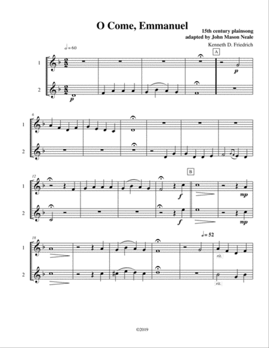 Seven Christmas Duets, Vol. 5 Woodwind Ensemble scores gallery preview page 5