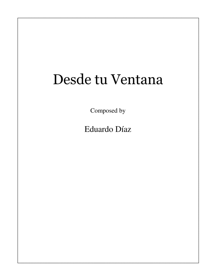 Desde Tu Ventana Desde Tu Ventana Guitar Tablature scores gallery preview page 1