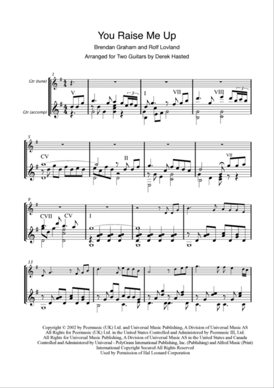 You Raise Me Up Guitar scores gallery preview page 3