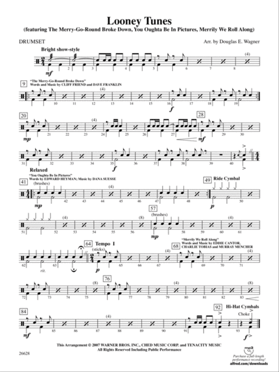 Looney Tunes: Drums String Orchestra scores gallery preview page 1