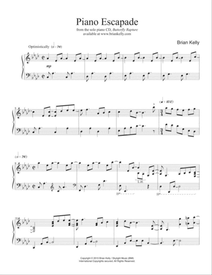 Piano Escapade Piano Solo scores gallery preview page 1