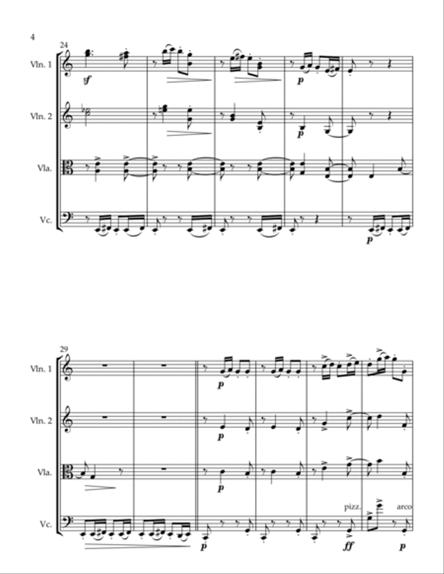Polka #2 String Quartet scores gallery preview page 4