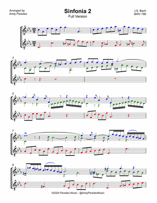 Sinfonia 2 in C Minor (BWV 788)