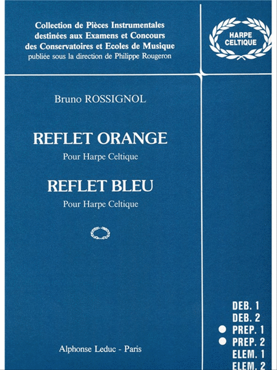 Reflet Orange And Reflet Bleu (harp Solo) Harp scores gallery preview page 1