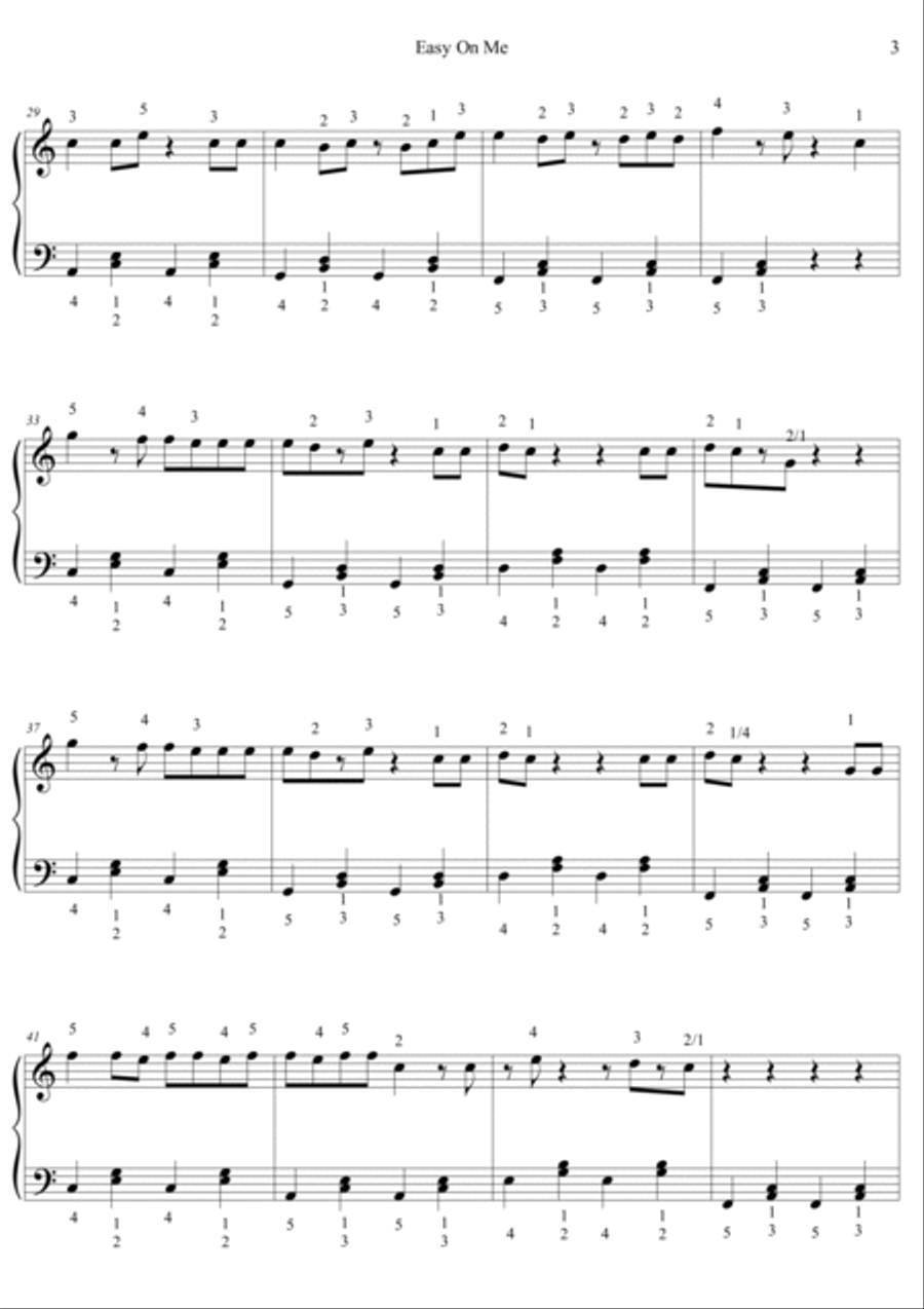 Easy On Me Easy On Me Easy Piano scores gallery preview page 3