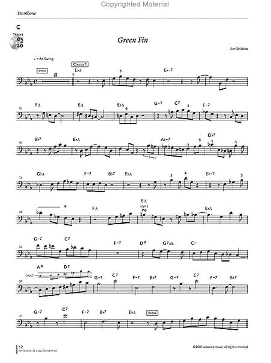 Intermediate Jazz Conception -- Trombone Baritone Horn scores gallery preview page 4