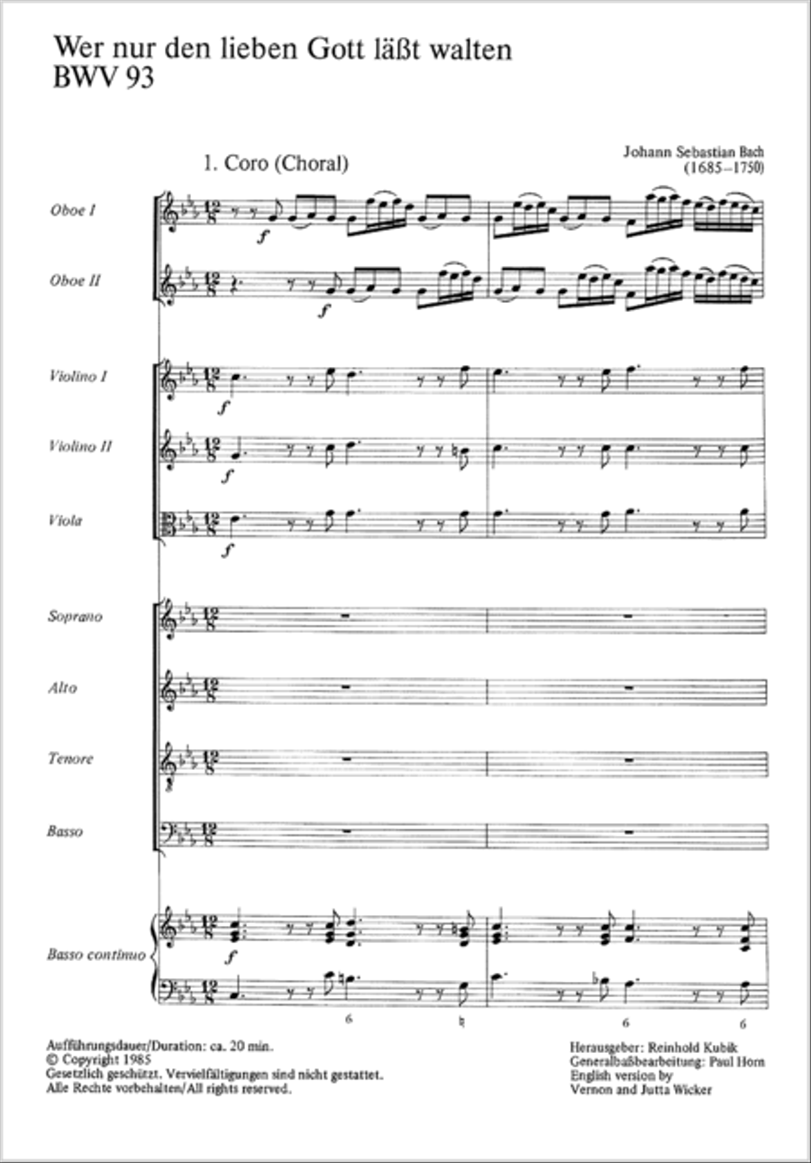 All those who seek God's sov'reign guidance (Wer nur den lieben Gott lasst walten) 4-Part scores gallery preview page 74