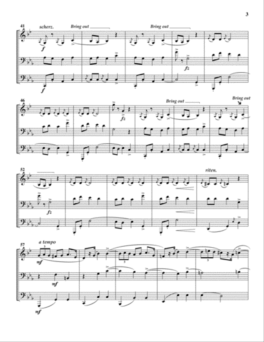 Mazurka, Op. 6, No. 1 Brass Ensemble scores gallery preview page 4