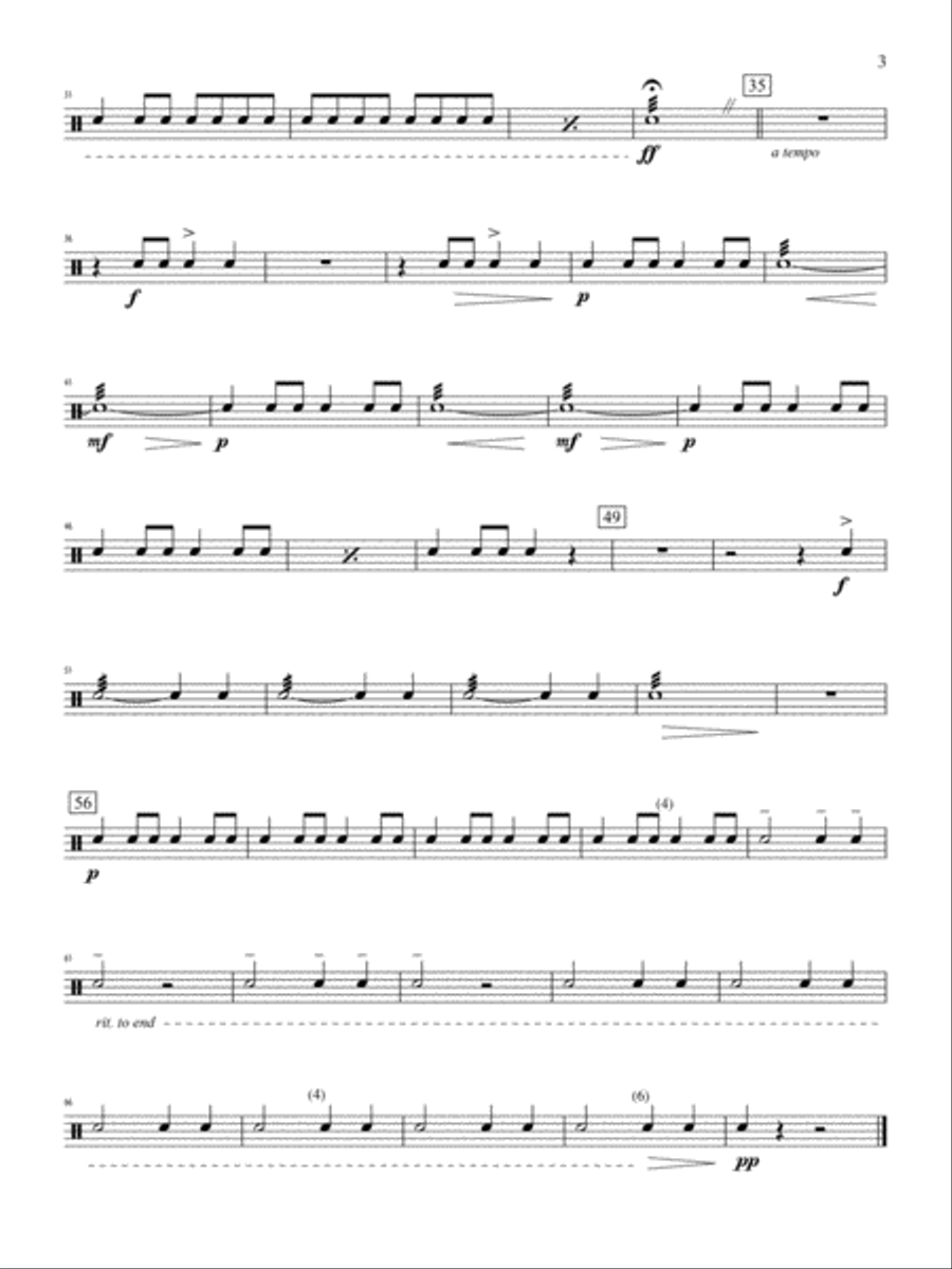 The Anthony J. Cirone Intermediate Percussion Ensemble Collection: 3rd Percussion Percussion Ensemble scores gallery preview page 3