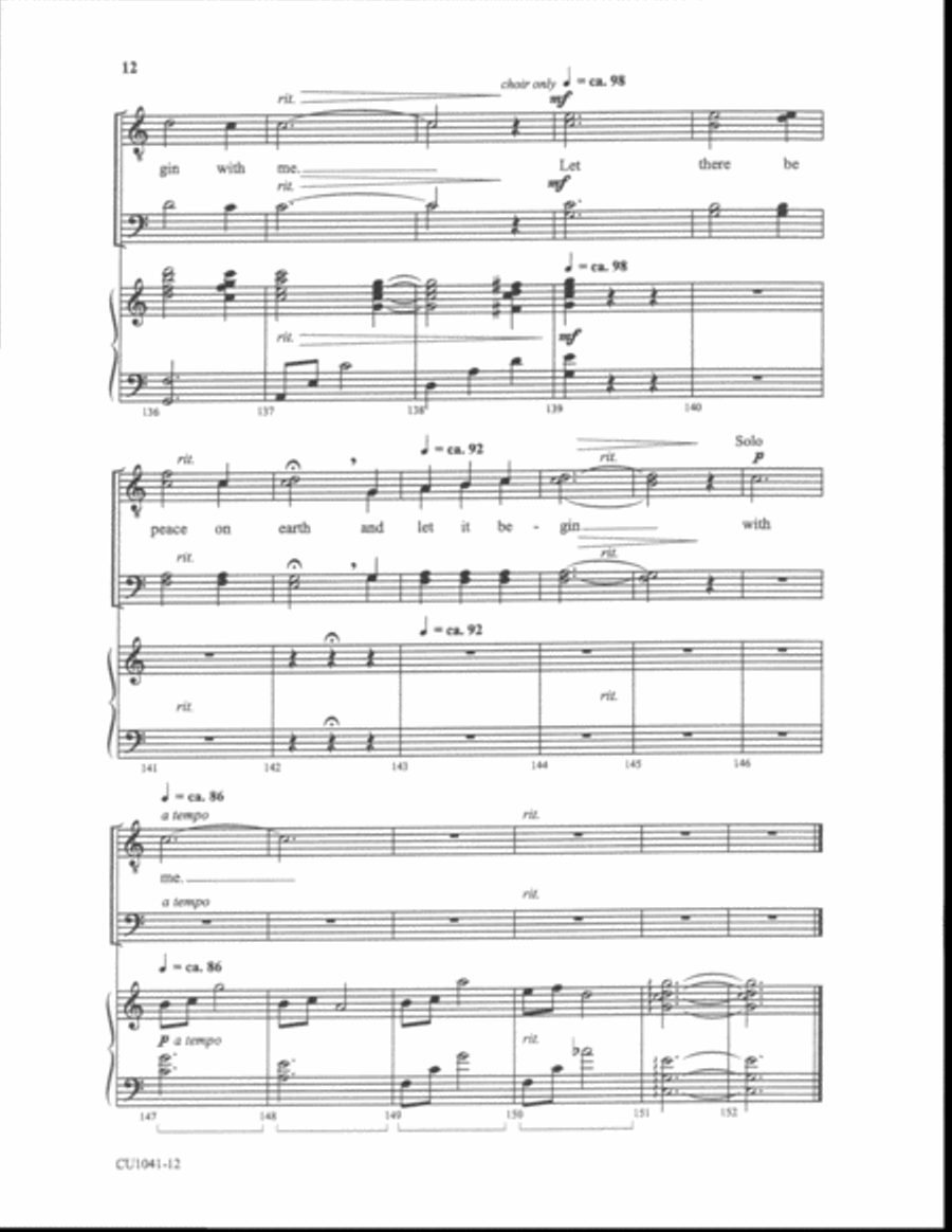 Let There Be Peace on Earth - TTBB TTBB scores gallery preview page 10
