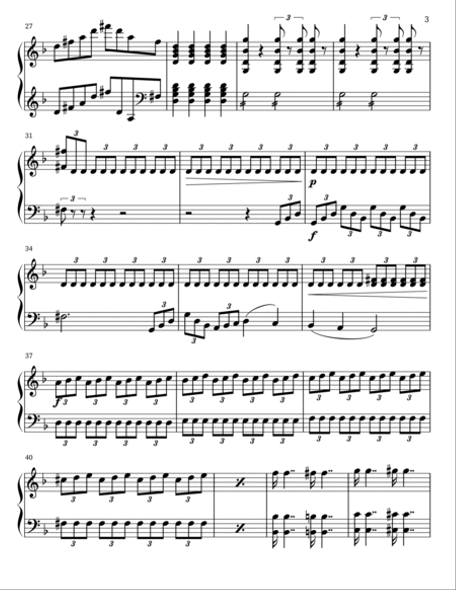 Wind Overture Piano Solo scores gallery preview page 3