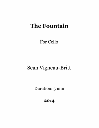 The Fountain, for Cello