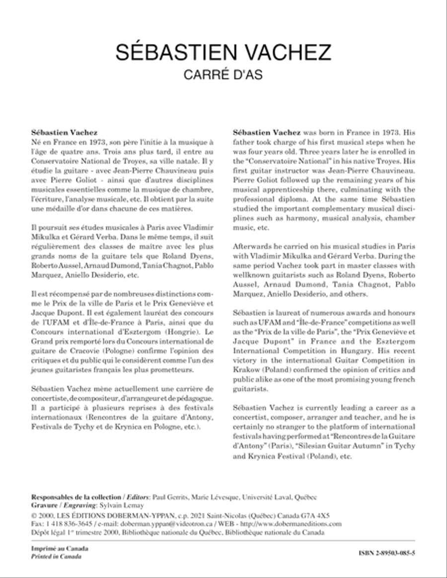 Carré d'as Carré d'as Guitar Ensemble scores gallery preview page 1
