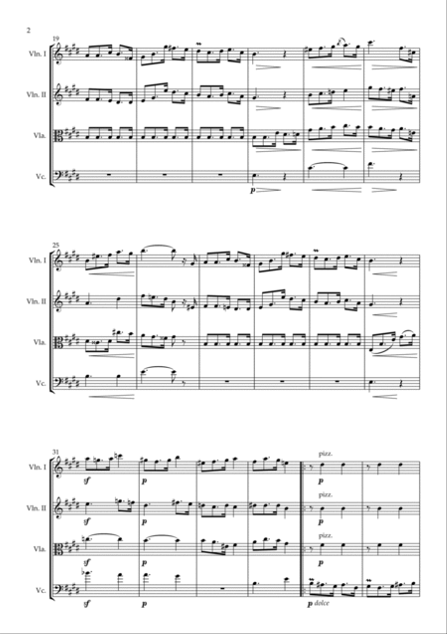 Zortzico arranged for String Quartet String Quartet scores gallery preview page 4