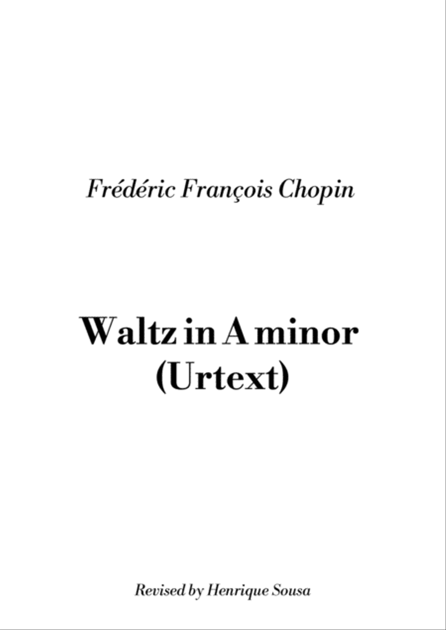Chopin, Frédérick François - Waltz in A minor Piano Solo scores gallery preview page 1