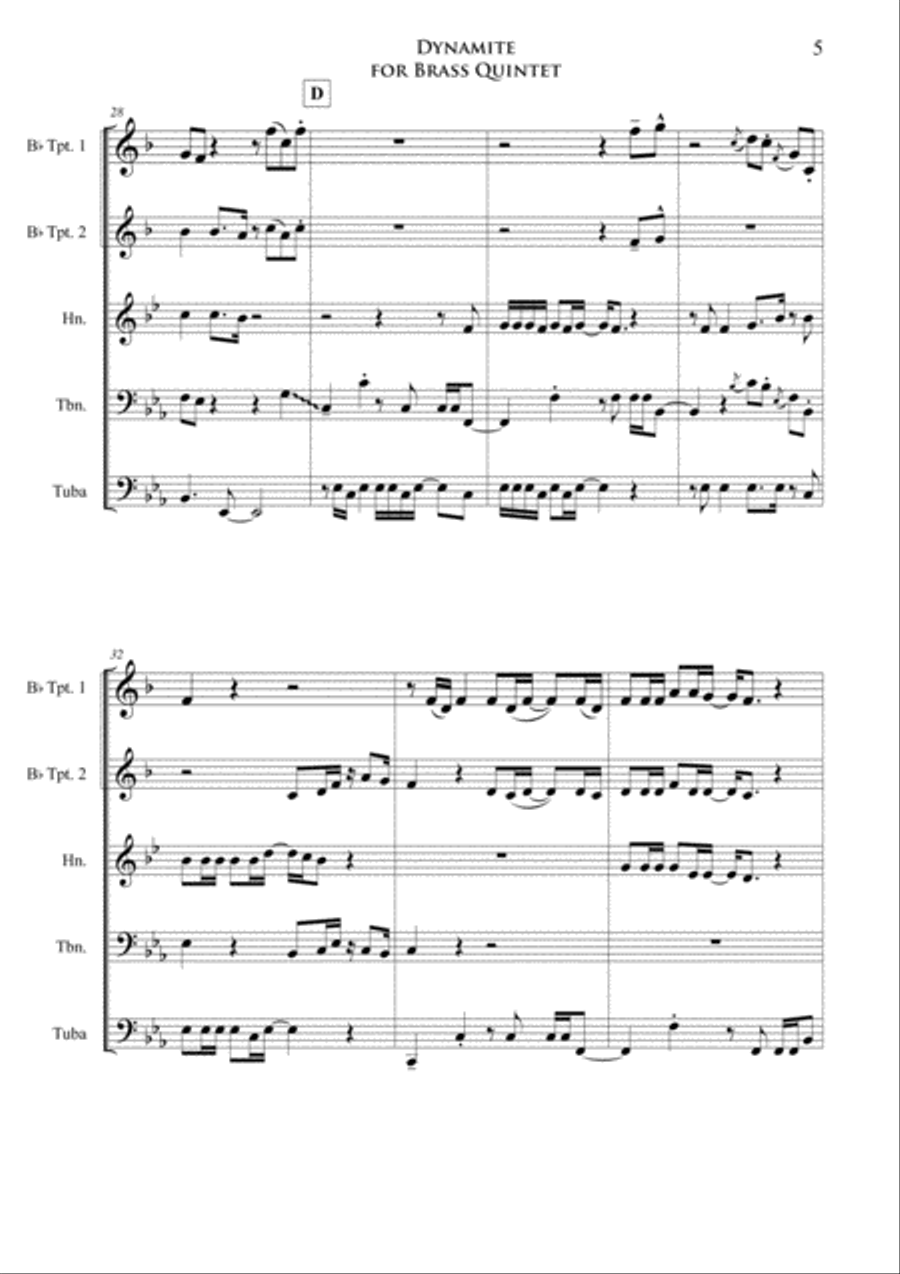 Dynamite Brass Ensemble scores gallery preview page 6