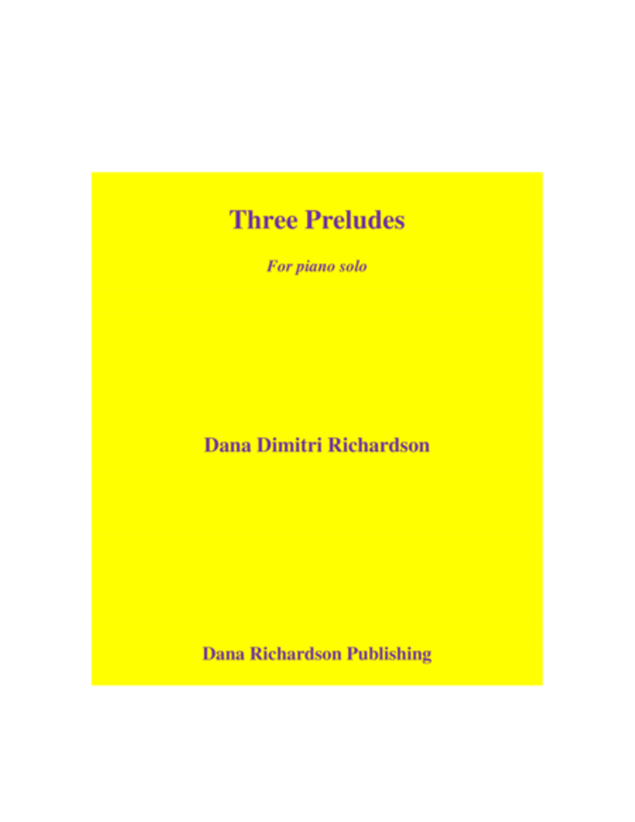 Three Preludes for piano solo Piano Solo scores gallery preview page 1