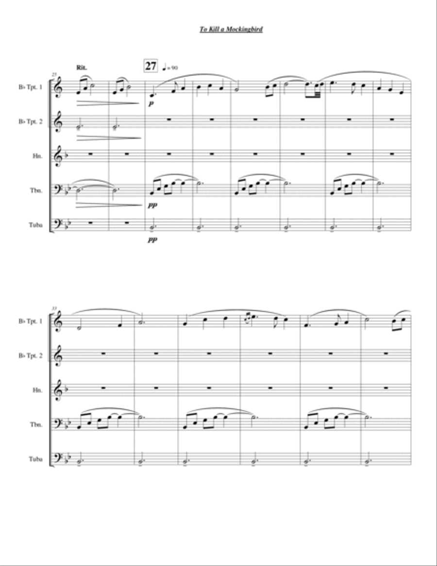 To Kill A Mockingbird - Main Title Chamber Music scores gallery preview page 3