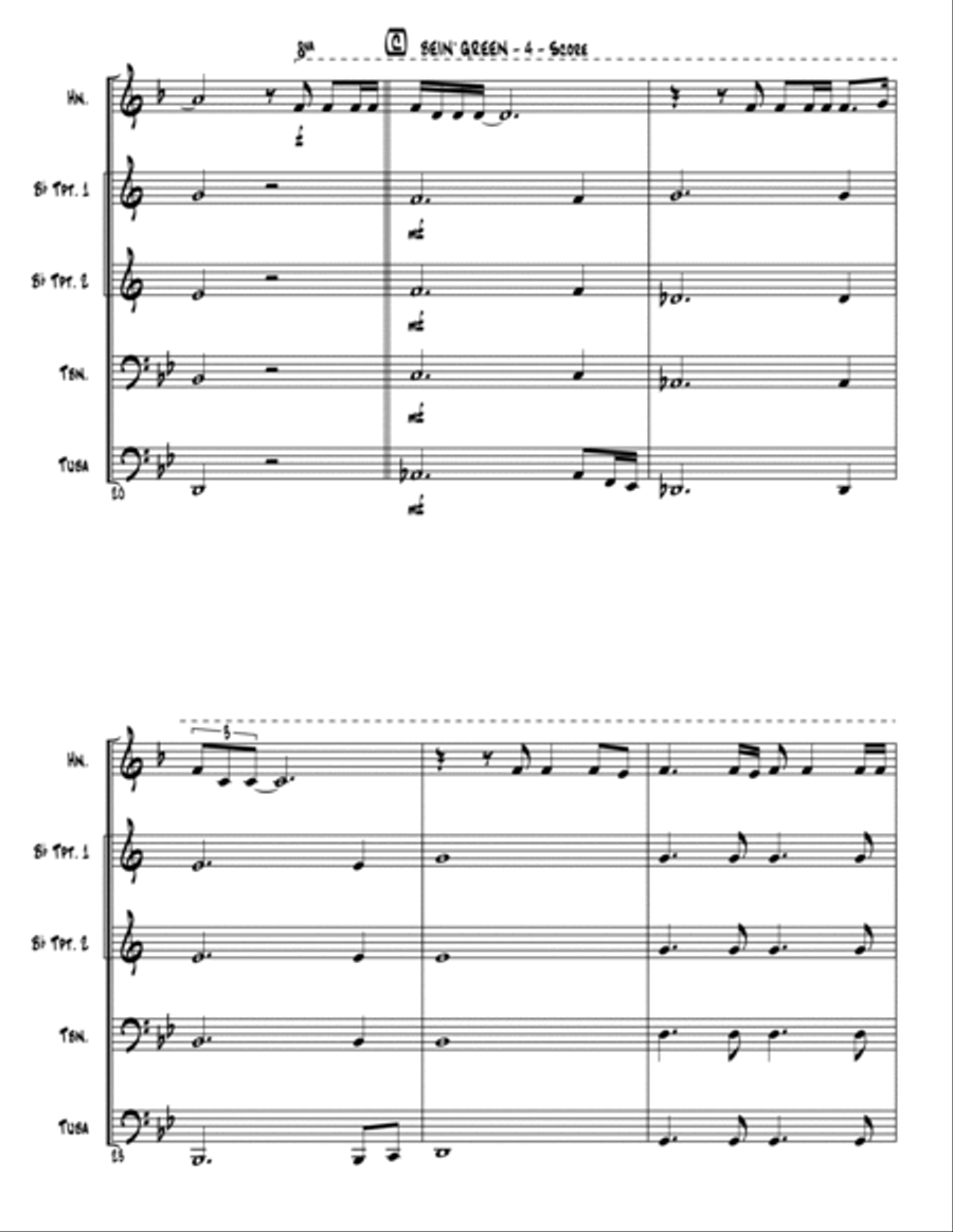 Bein' Green Brass Ensemble scores gallery preview page 5