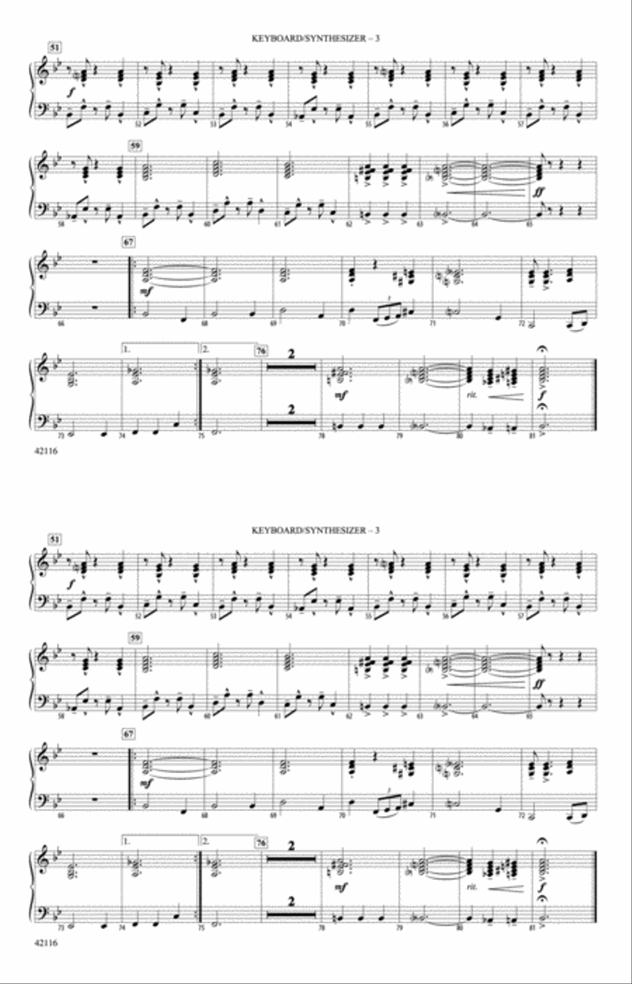 You're Still a Young Man: 2nd Keyboard Marching Band scores gallery preview page 1