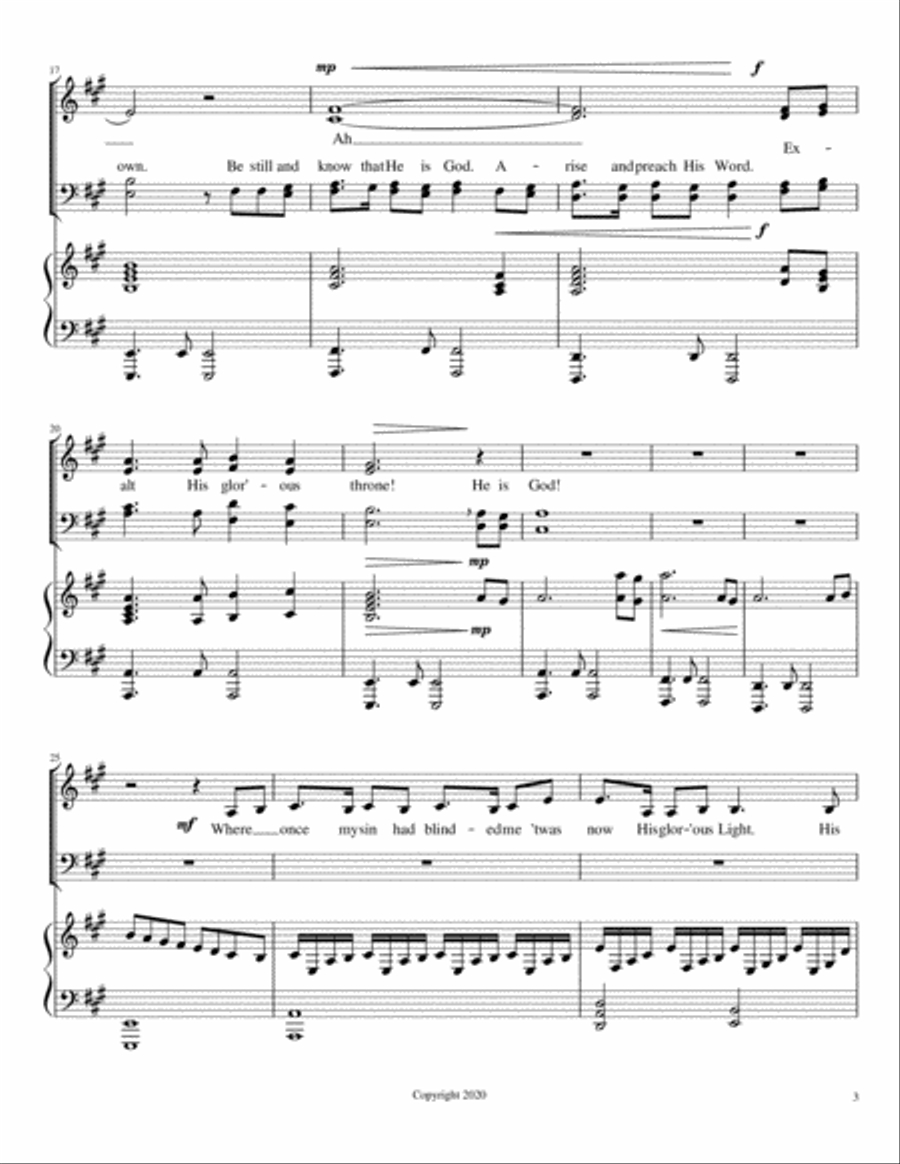 He is God 4-Part scores gallery preview page 3