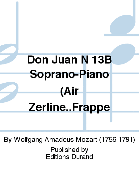 Don Juan N 13B Soprano-Piano (Air Zerline..Frappe