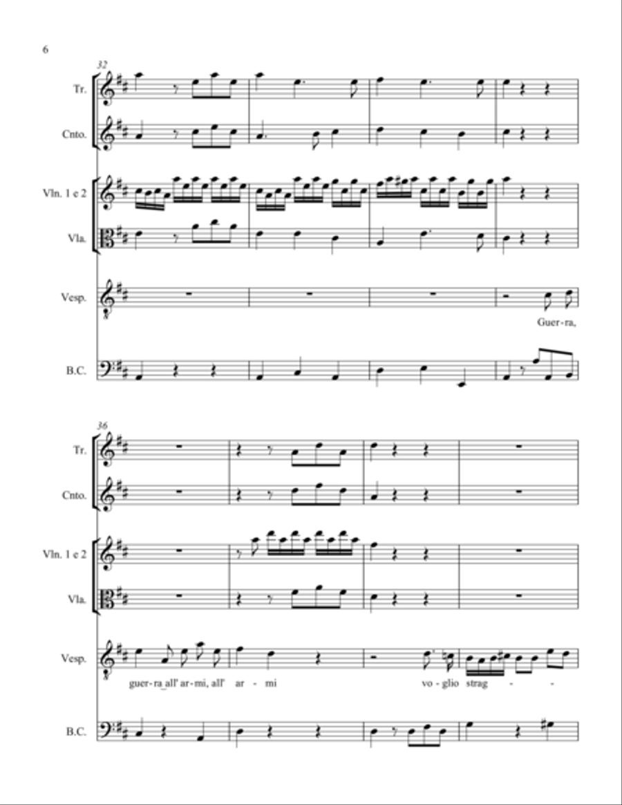 Guerra all'armi Small Ensemble scores gallery preview page 6