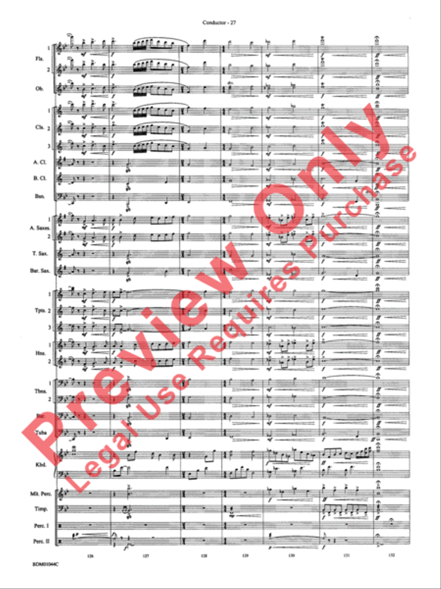 To the Summit! (Strive for the Highest) Concert Band scores gallery preview page 31