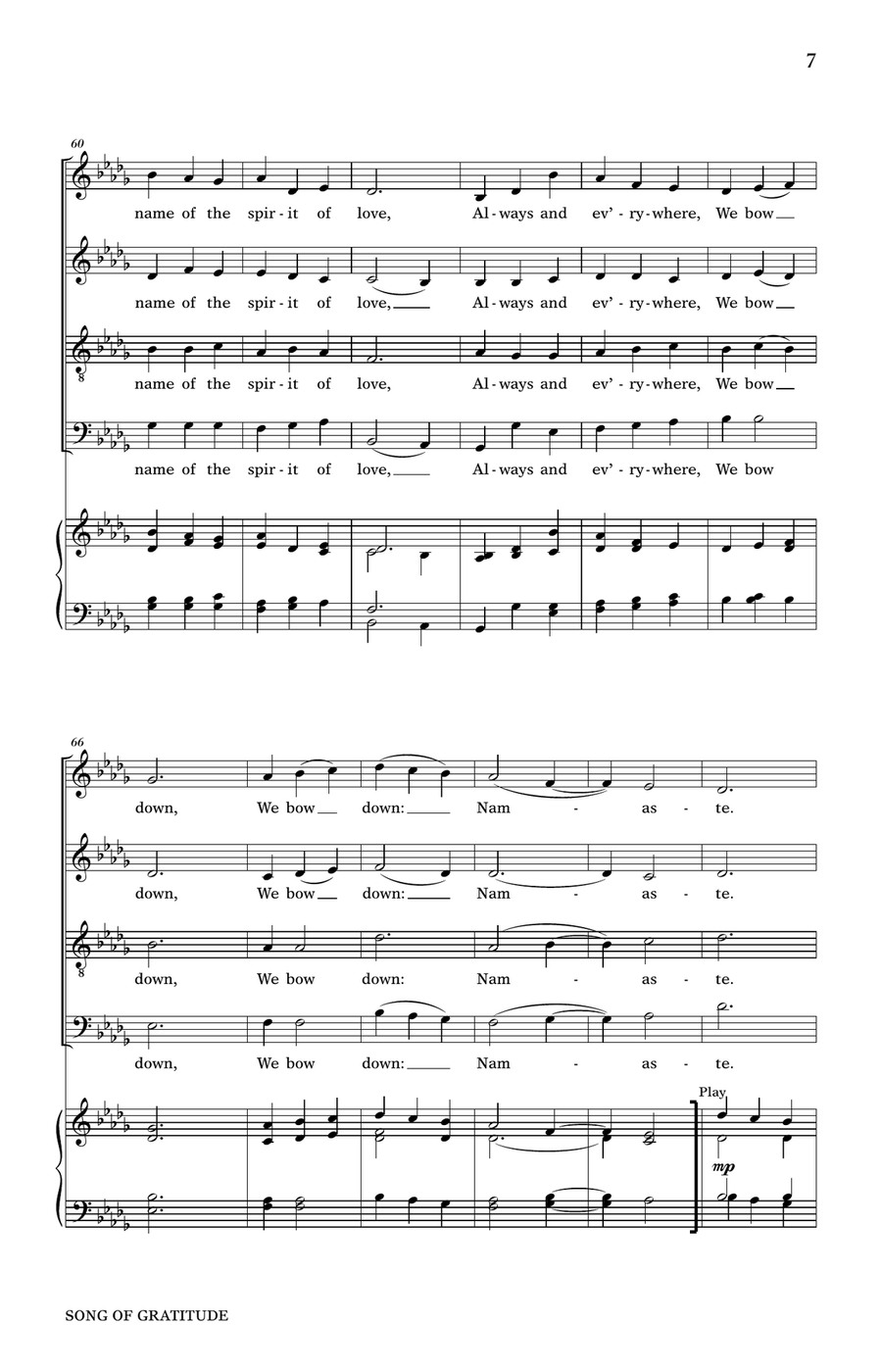 Song Of Gratitude 4-Part scores gallery preview page 5