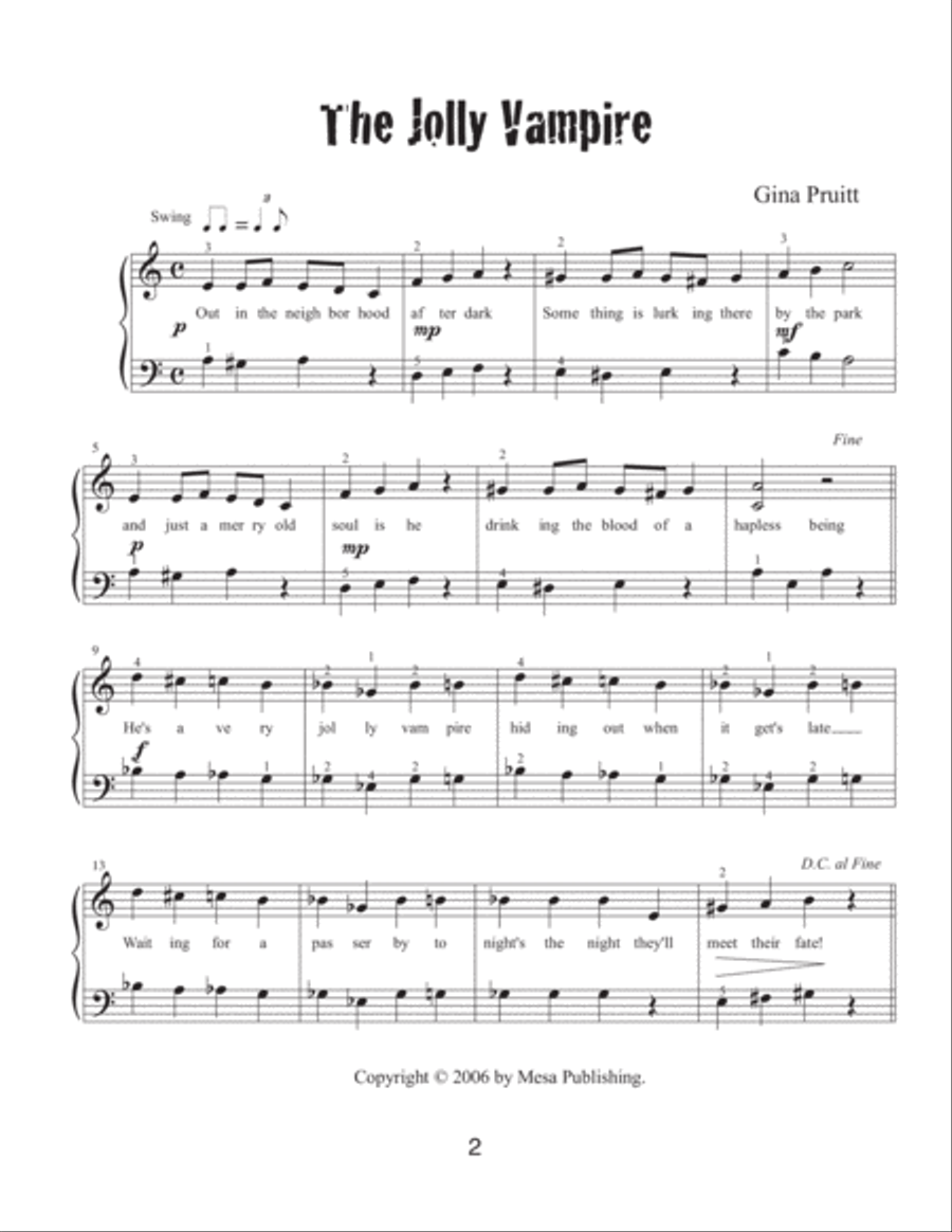 Halloween Hurrah Easy Piano scores gallery preview page 4