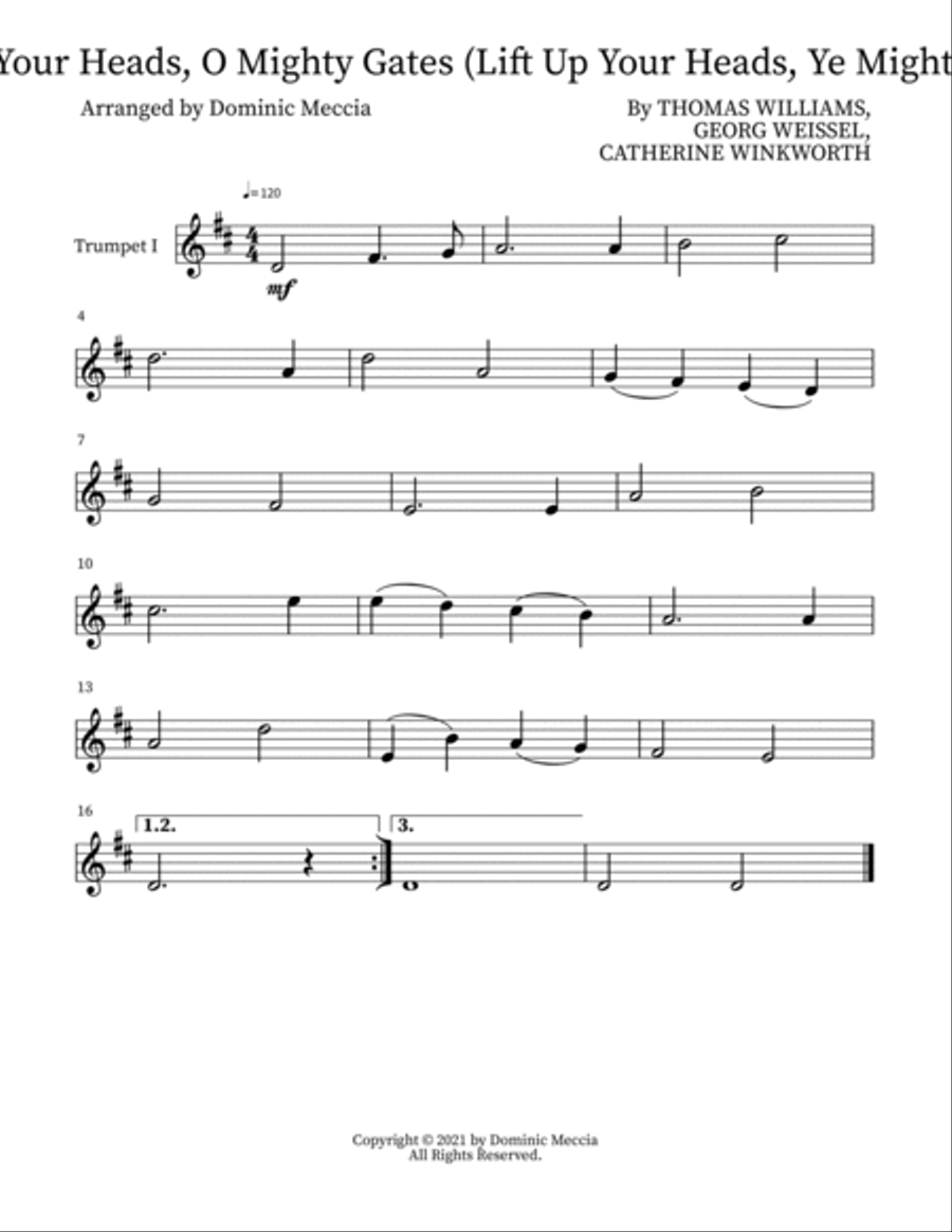 Lift Up Your Heads, O Mighty Gates (Lift Up Your Heads, Ye Mighty Gates) Small Ensemble scores gallery preview page 3