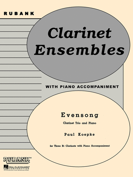 B Flat Clarinet Trios With Piano - Evensong