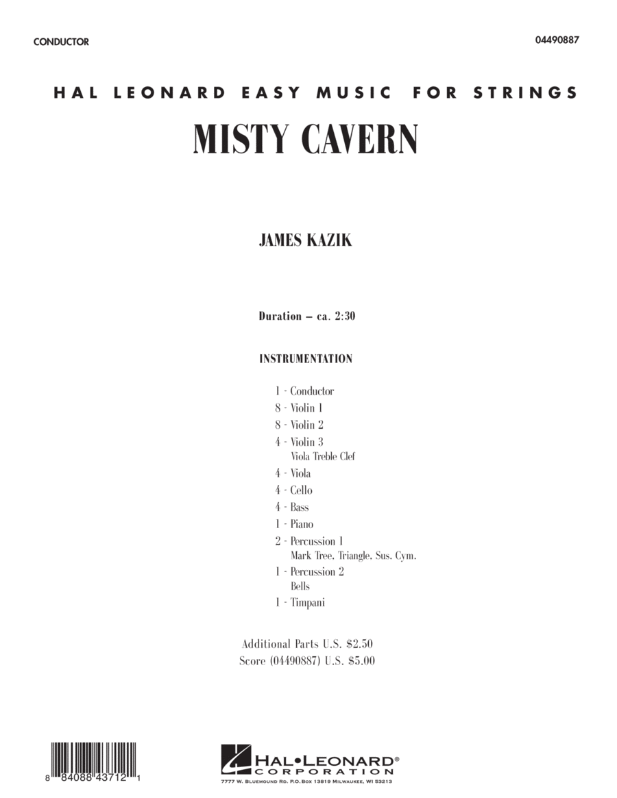 Misty Cavern - Full Score