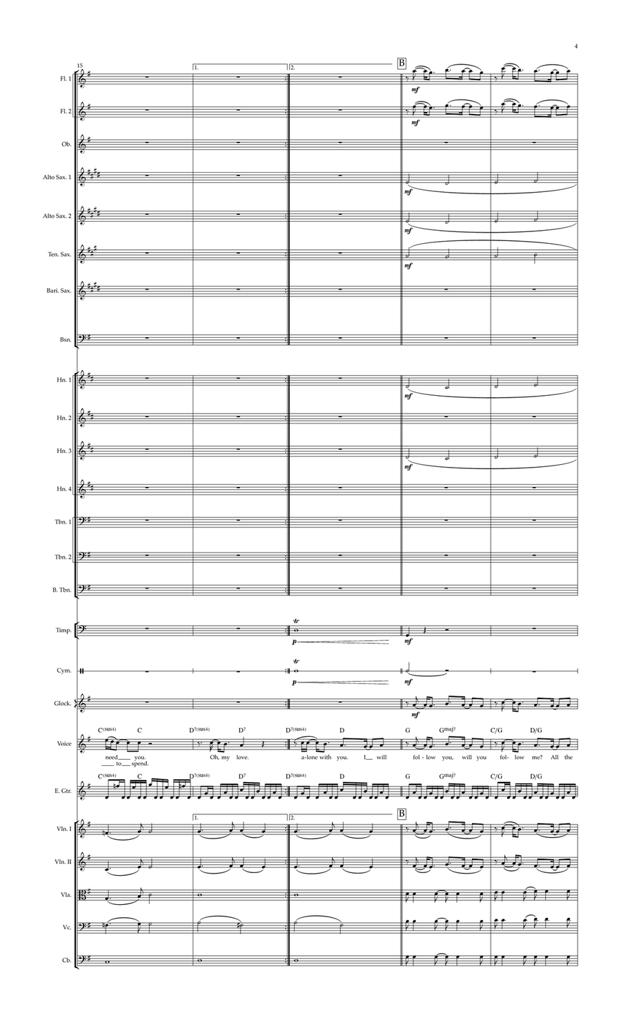 Follow You, Follow Me Full Orchestra scores gallery preview page 3