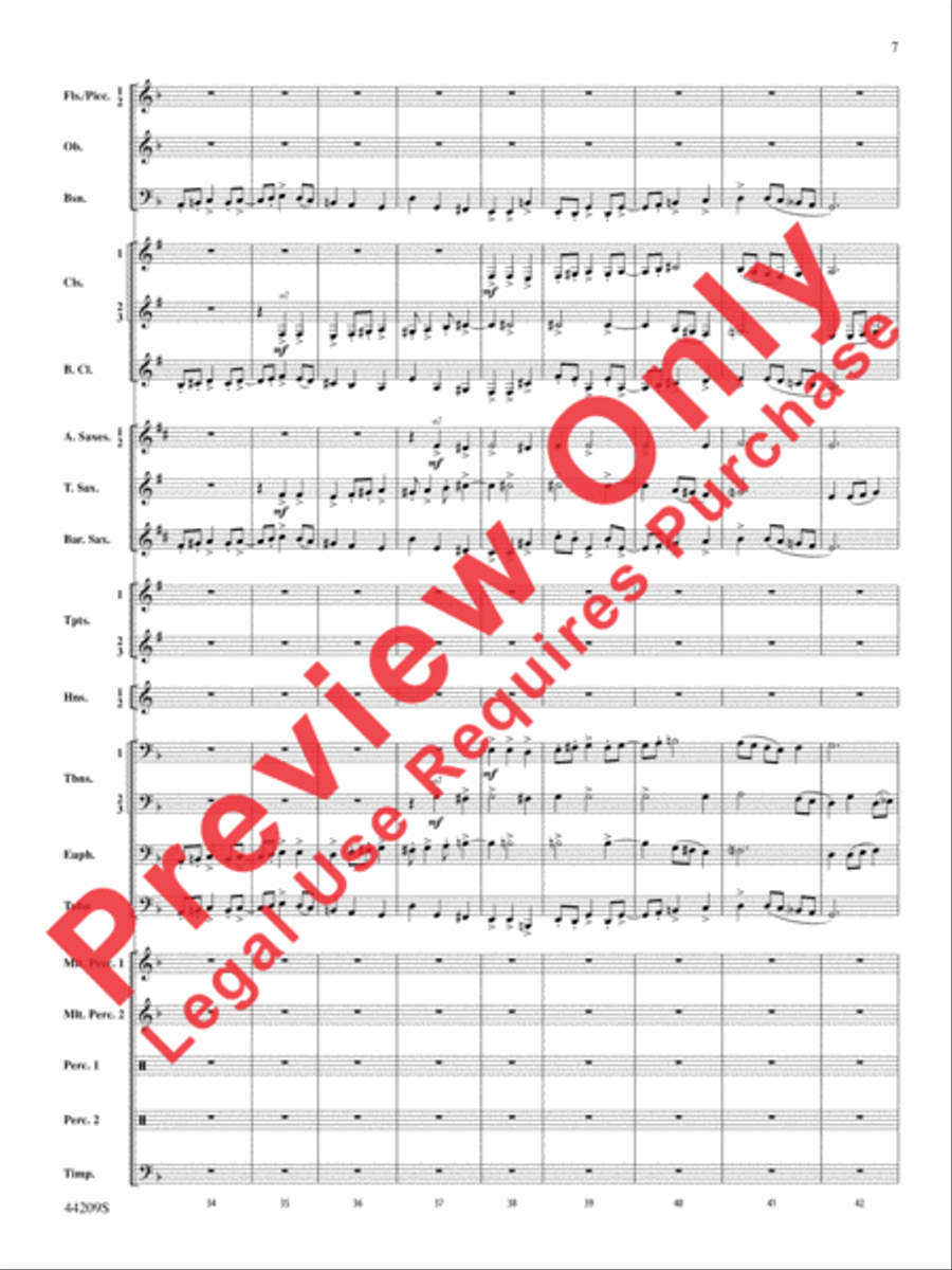 Gaudete Concert Band scores gallery preview page 8