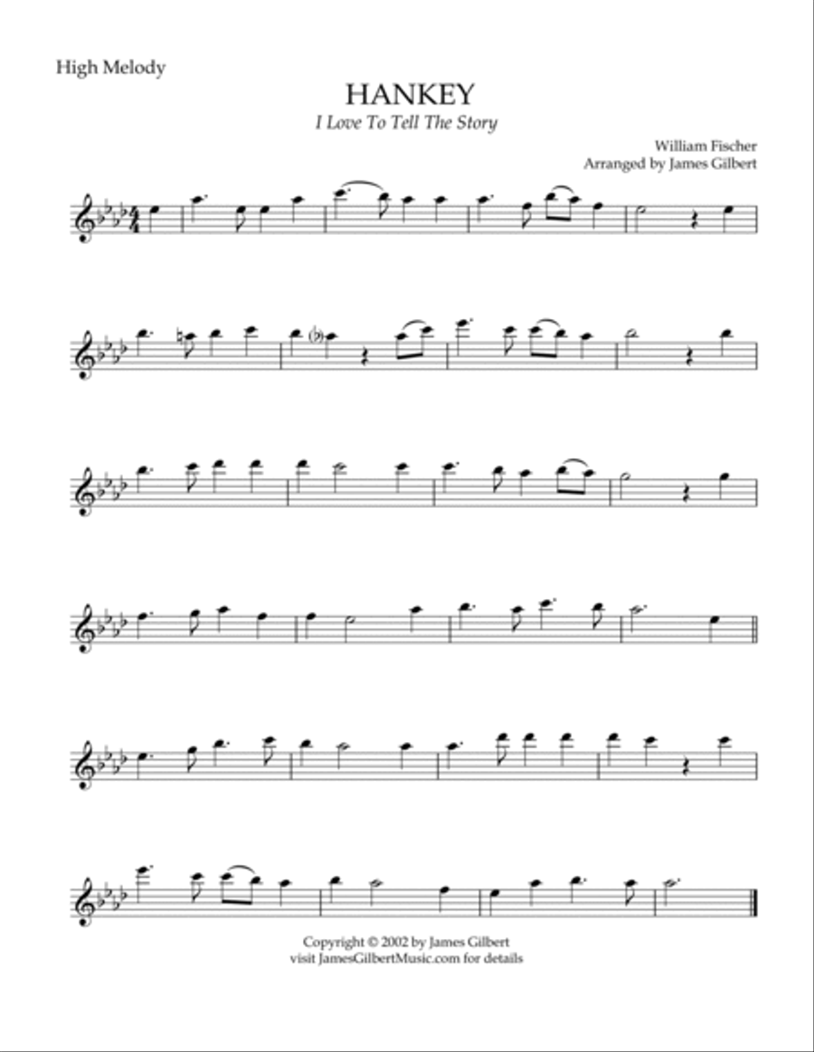 HANKEY (I Love To Tell The Story) Small Ensemble scores gallery preview page 5