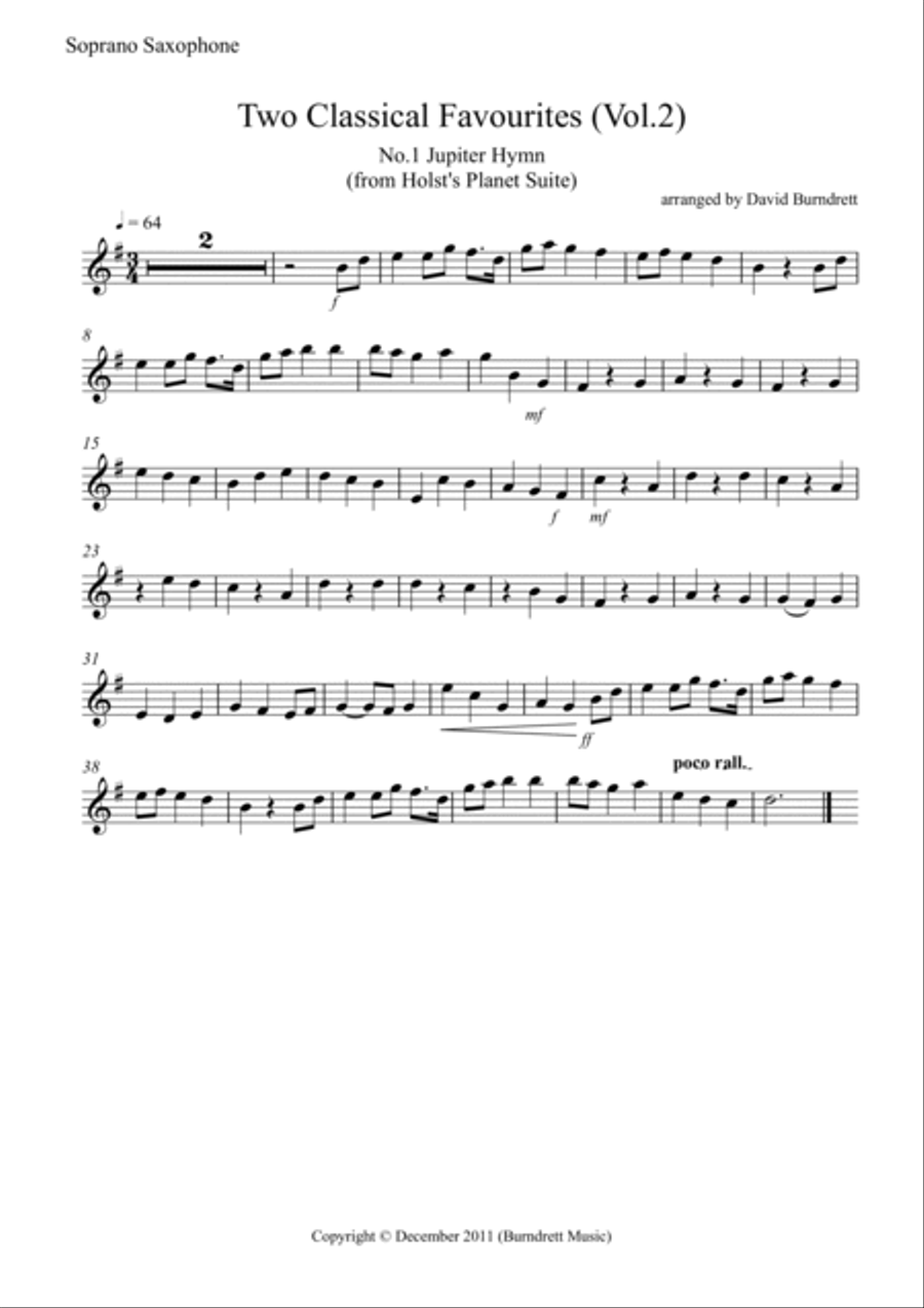 2 Classical Favourites for Saxophone Quartet (volume two) Saxophone Quartet scores gallery preview page 6